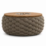 Mesa de centro outdoor com design orgânico
